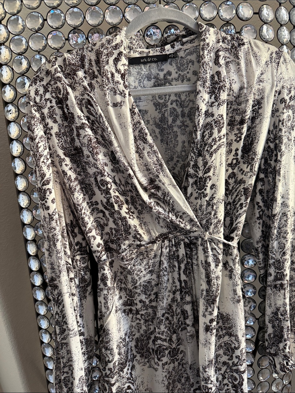 Ark & Co Black and White Printed  Dress